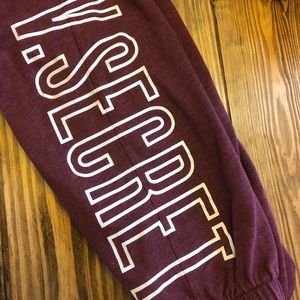 Small Victoria’s Secret maroon sweatpants